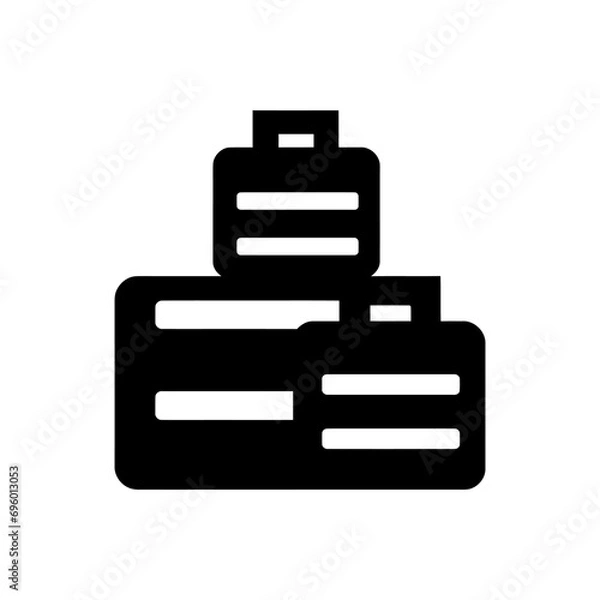 Fototapeta Suitcases stack icon
