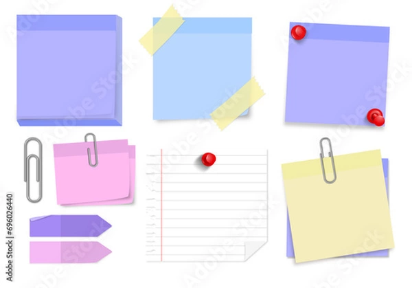 Fototapeta post-it, post it, heart post-it, signal, bundle, thumbtack clip arrow post it rulled paper