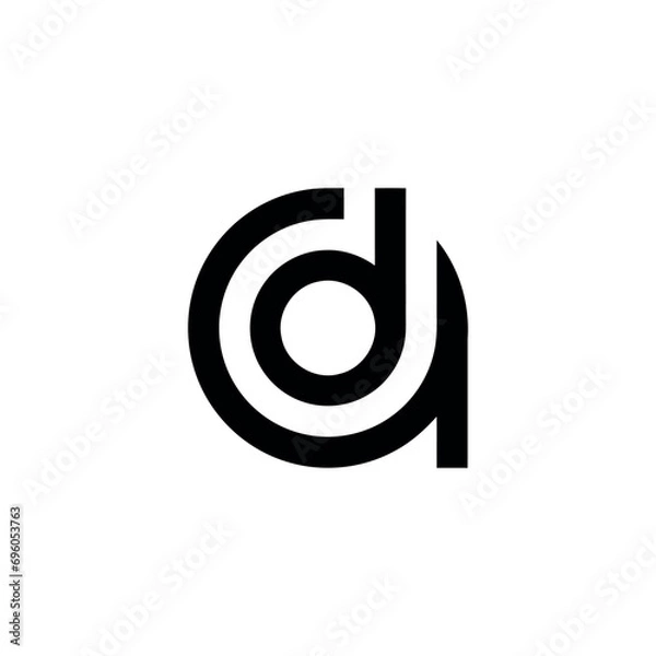 Obraz Initial Letter ad Logo Design Template Design vector