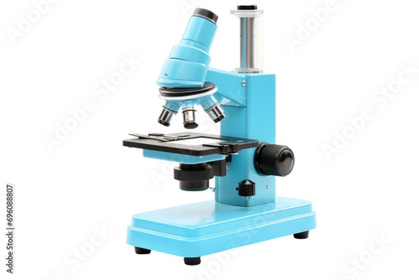 Fototapeta 3d Light Blue Microscope
