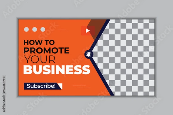 Obraz Business YouTube thumbnail design template