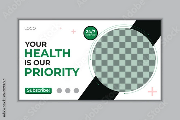 Obraz Medical YouTube Thumbnail Design Template