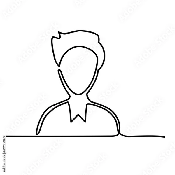 Fototapeta avatar continuous line art