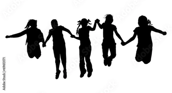 Obraz children jump 4