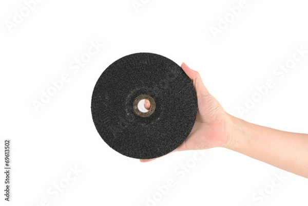 Obraz cutting wheel in a man hand