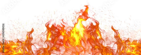 Obraz flame particles burning hot