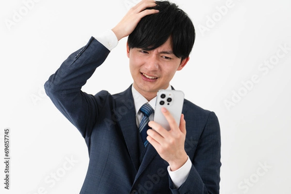 Fototapeta ビジネススーツを着ている若い男性　ビジネスイメージ