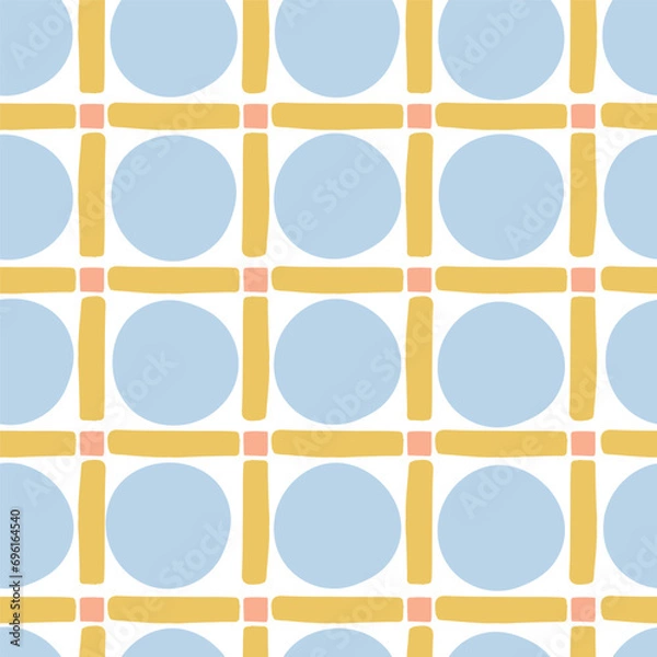 Obraz Seamless Repeat Pattern Vector Geometric Stripe Grid