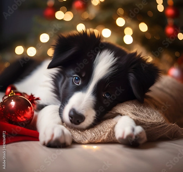 Obraz ボーダーコリーの仔犬