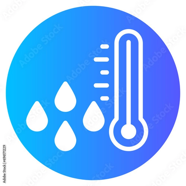 Fototapeta water temperature gradient icon