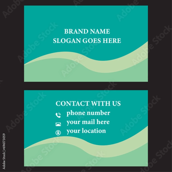 Fototapeta Free printable vector eps business card templates you can use customize for your company and your self.
