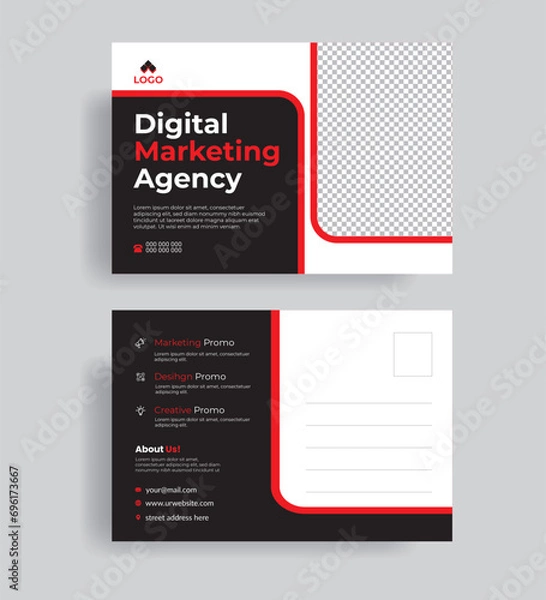 Obraz Modern post card design template