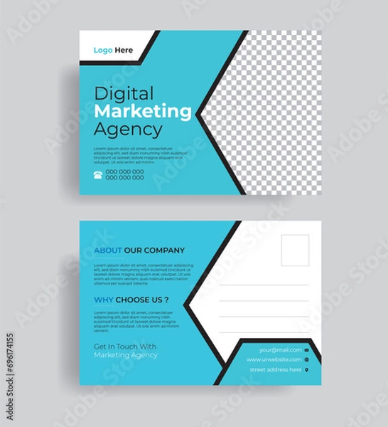 Fototapeta Creative modern corporate post card design