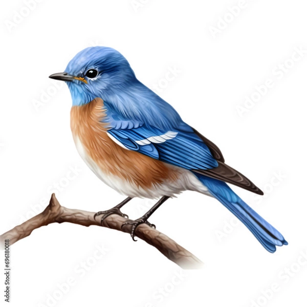 Fototapeta Blue bird isolated on transparent background
