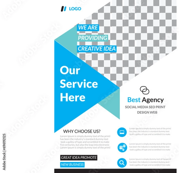 Fototapeta business flyer vector template abstract