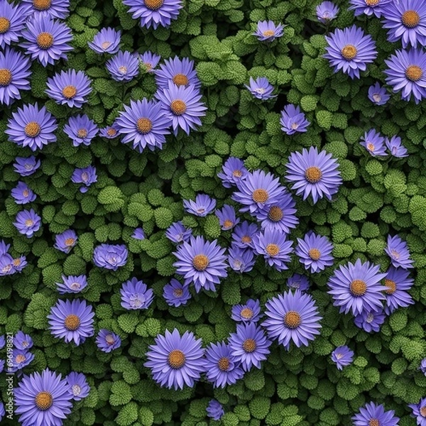 Obraz Colorful Floral Pattern on Dark Background