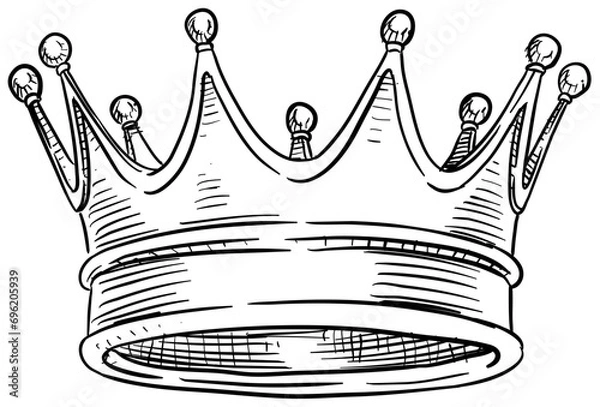 Obraz crown handdrawn illustration