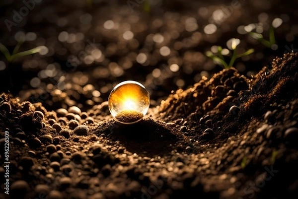 Obraz water drops on a surface