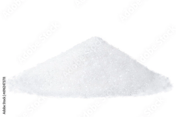 Fototapeta Heap of sweet sugar isolated on transparent background.
