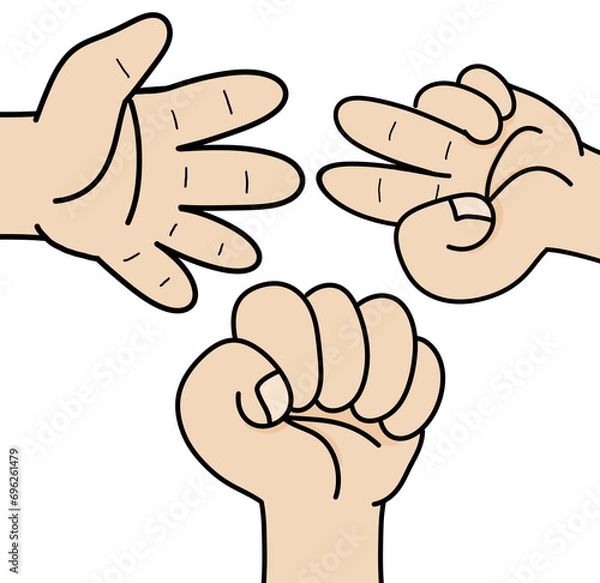 Fototapeta 가위바위보 게임