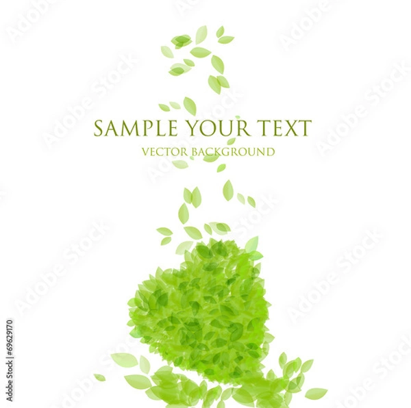 Obraz Grünes Herz Liebe Hintergrund