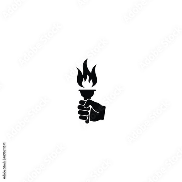 Fototapeta Torch icon, Torch sign vector for web site Computer and mobile app