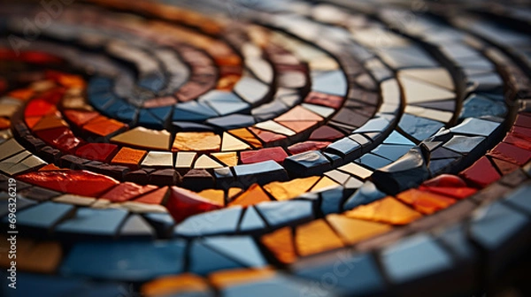 Obraz 2000 years old mosaic fragment