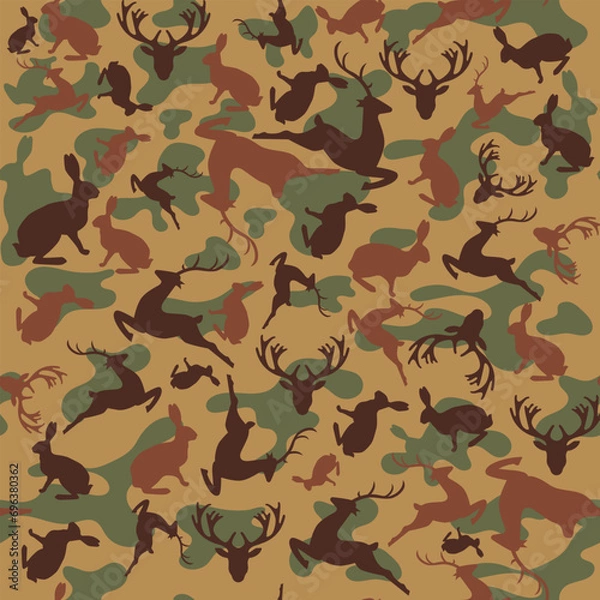 Obraz animals camo seamless pattern