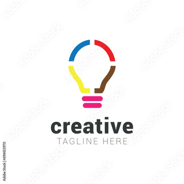 Obraz colorful creative theme lamp design templet logo.