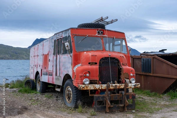 Obraz rusty old firetruck