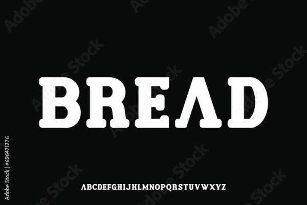 Fototapeta Thick display font vector design suitable for headline, magazine, poster, album, cover and more