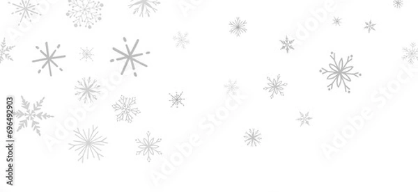 Fototapeta Festive Snow Drift: Captivating 3D Illustration of Descending Christmas Snowflakes