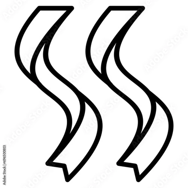 Fototapeta Streamer Ribbon Icon Element For Design