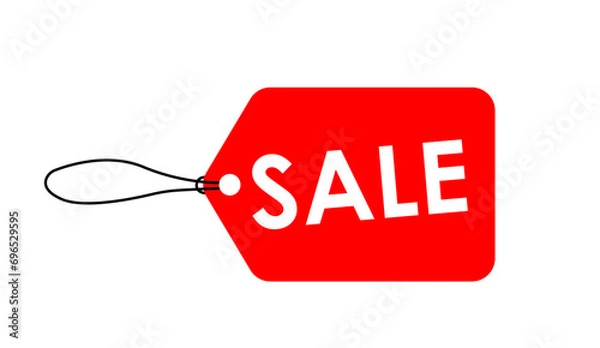 Obraz sale red tag banner vector design