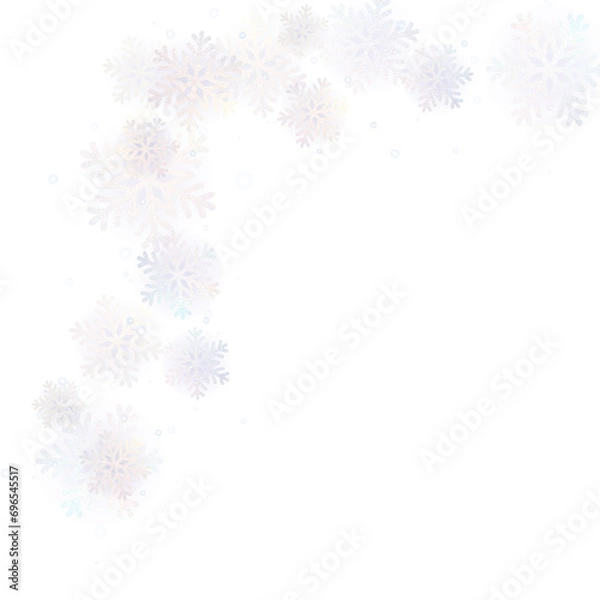 Obraz delicate snowflakes frame without background christmas new year