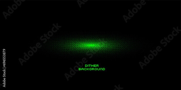 Obraz Pixel dither bitmap texture. Abstract pixel smooth gradient transition, 8 bit video game screen wallpaper. Vector background