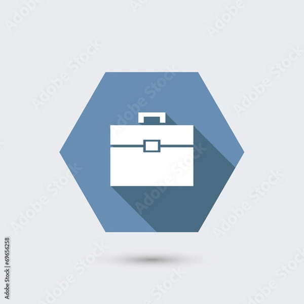 Fototapeta vector modern flat icon with long shadow.