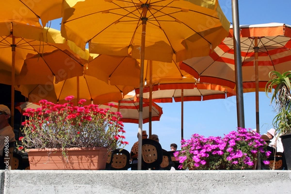 Obraz yellow umbrellas