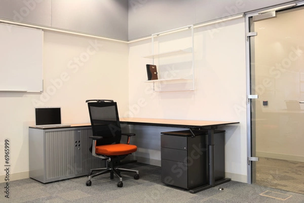 Obraz Empty modern office with red chair