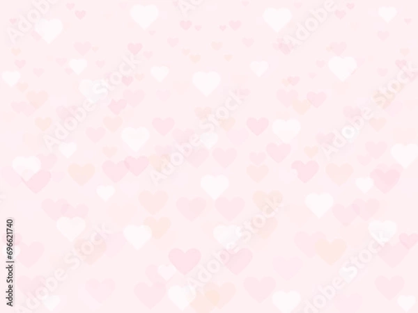 Obraz 一面に広がるピンクのハートが可愛い背景イラスト
