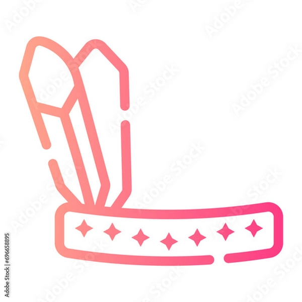 Fototapeta indian Line Gradient Icon