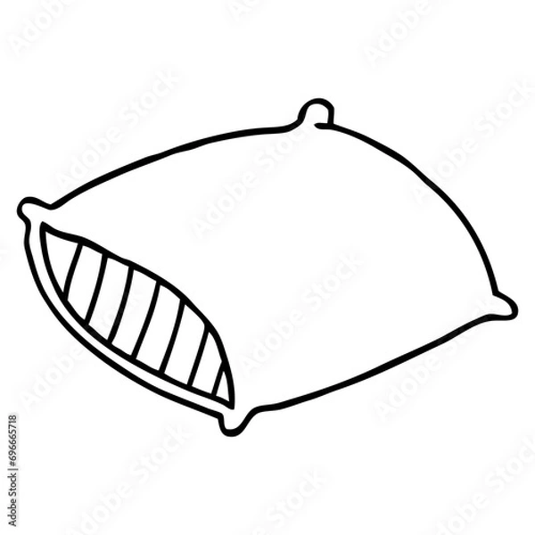 Obraz pillow line vector illustration