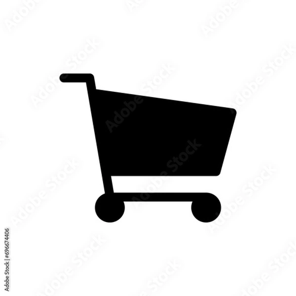 Fototapeta Shopping cart simple vector icon illustration.