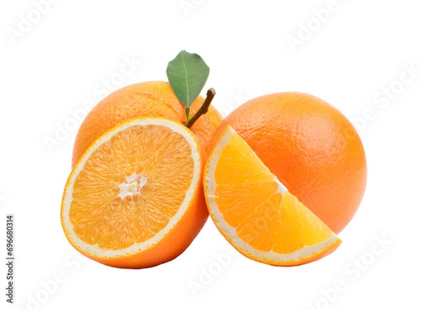 Obraz Orange fruit isolated on white