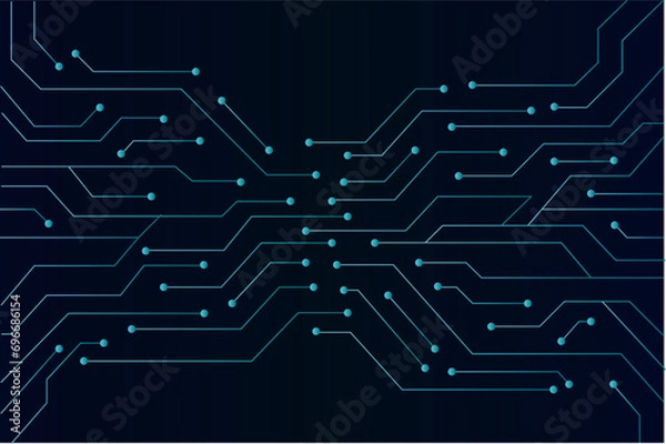 Obraz Smart circuit board digital technology background
