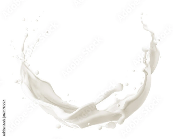 Fototapeta Curve milk splash isolated