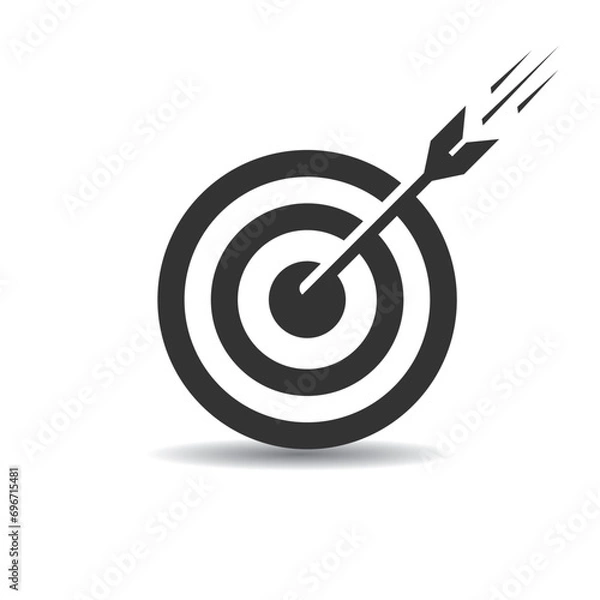 Fototapeta Archery target icon isolated vector illustration.