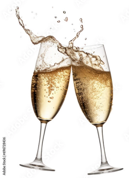 Obraz champagne isolated on transparent background
