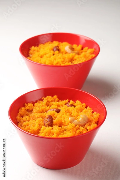 Obraz Carrot halwa made with red carrot of winter season and milk and ghee