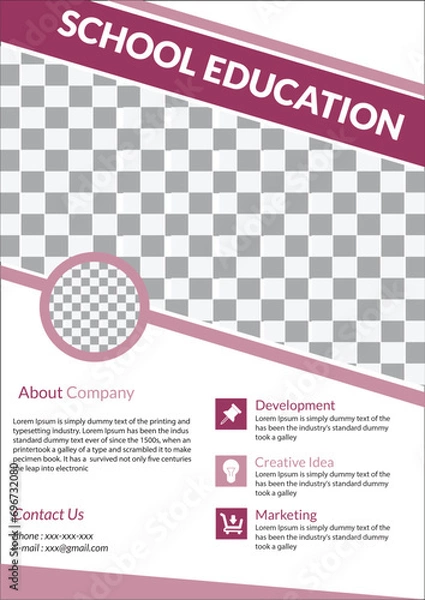 Fototapeta business flyer design vector template abstract 